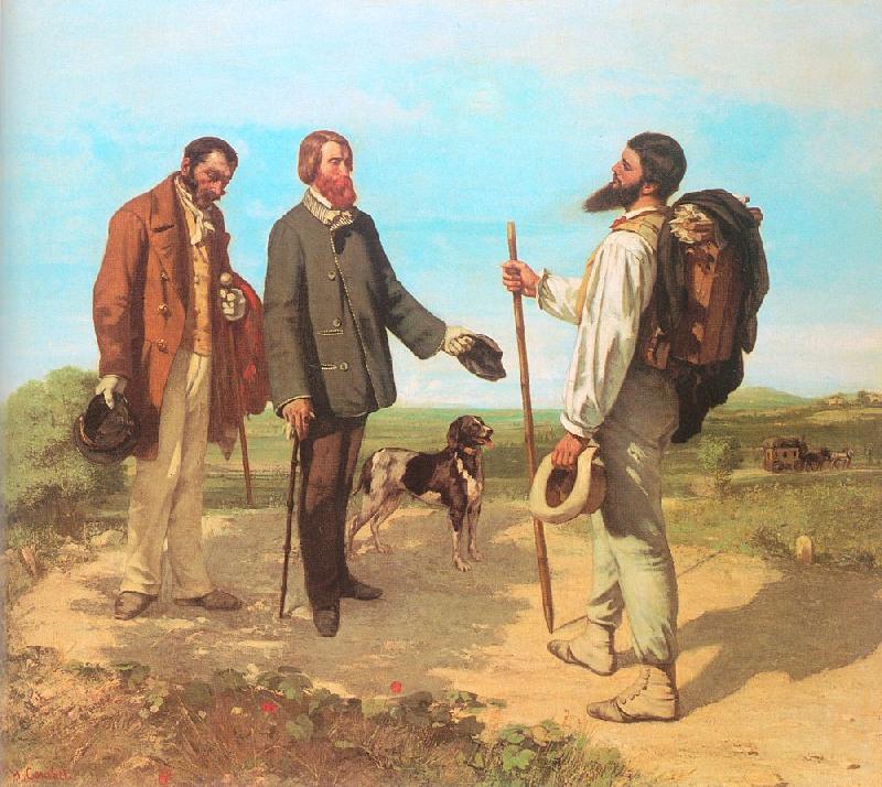 Courbet, Gustave The Meeting (Bonjour, Monsieur Courbet) oil painting image